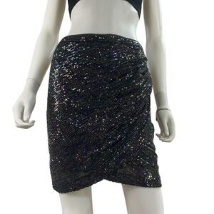 Morgan & Co Black‎ Sequin Cam Skirt Womens Size 9
